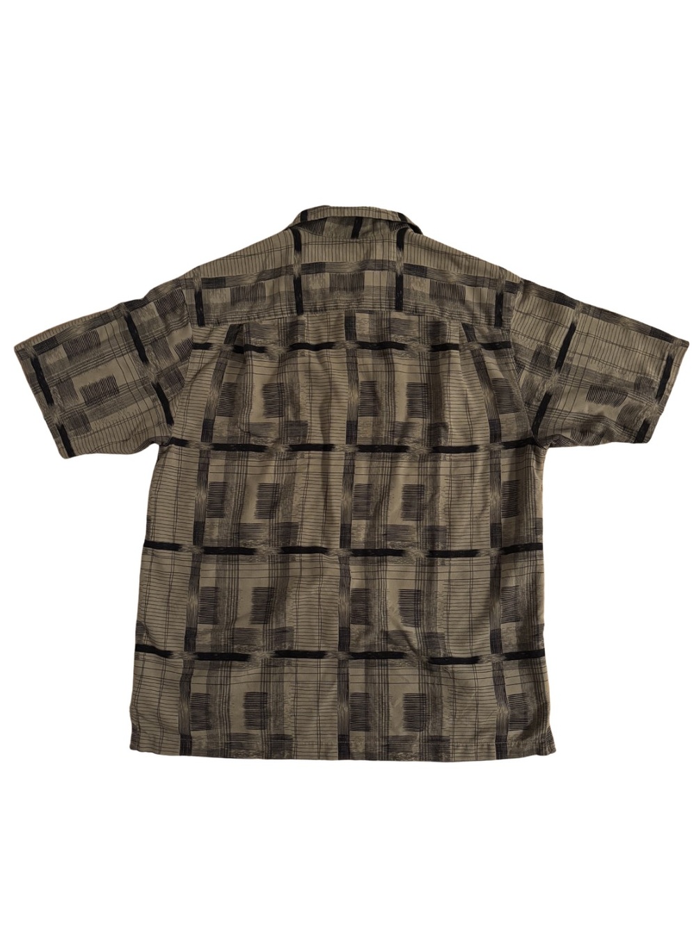 Tommy Bahama beige and black patterned silk shirt - Picture 4 of 5